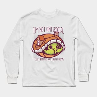 Kawaii Antisocial Turtle Long Sleeve T-Shirt